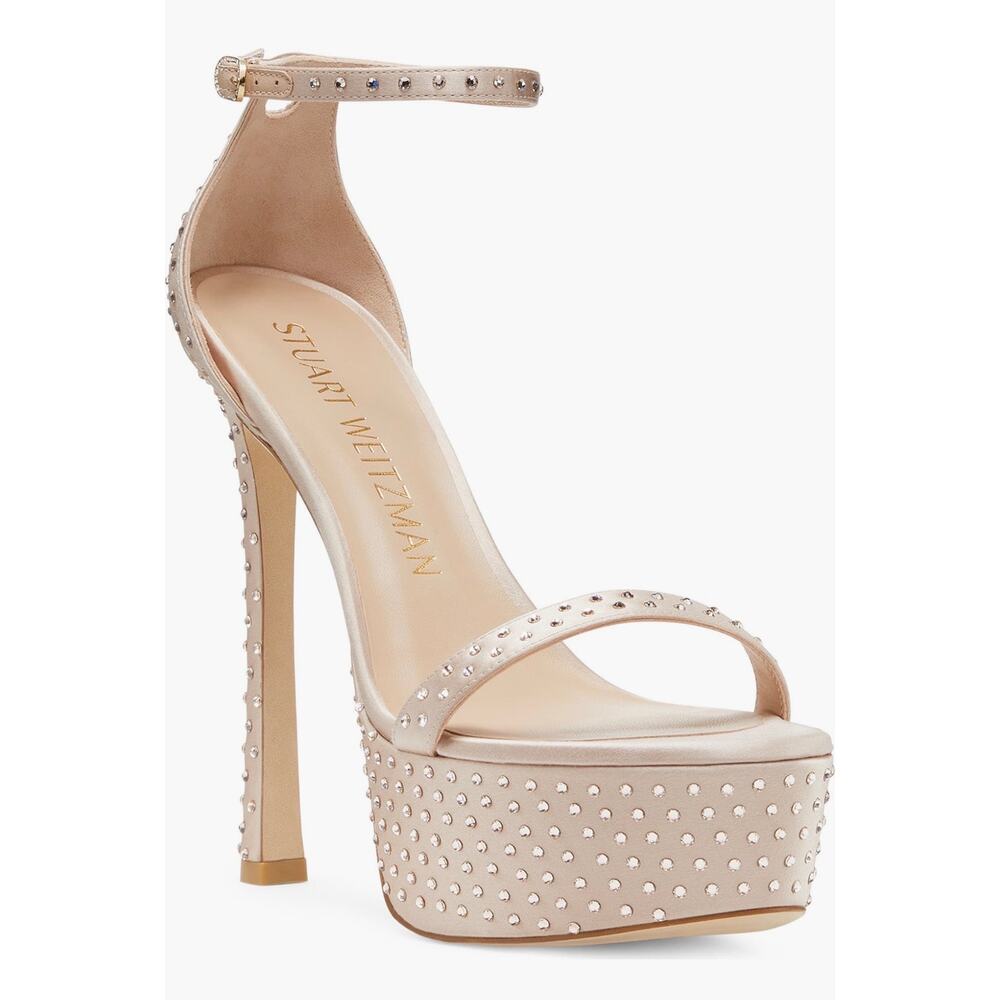 Stuart Weitzman Nudistcurve Hollywood Shine Sandals